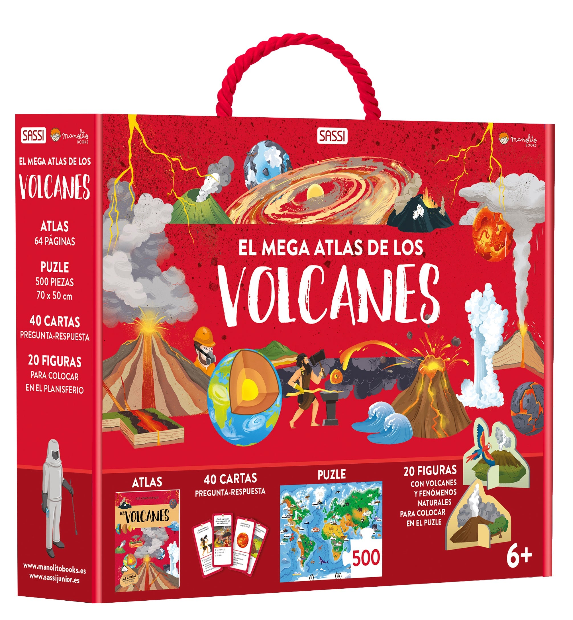 El mega atlas de los volcanes. Puzzle libro