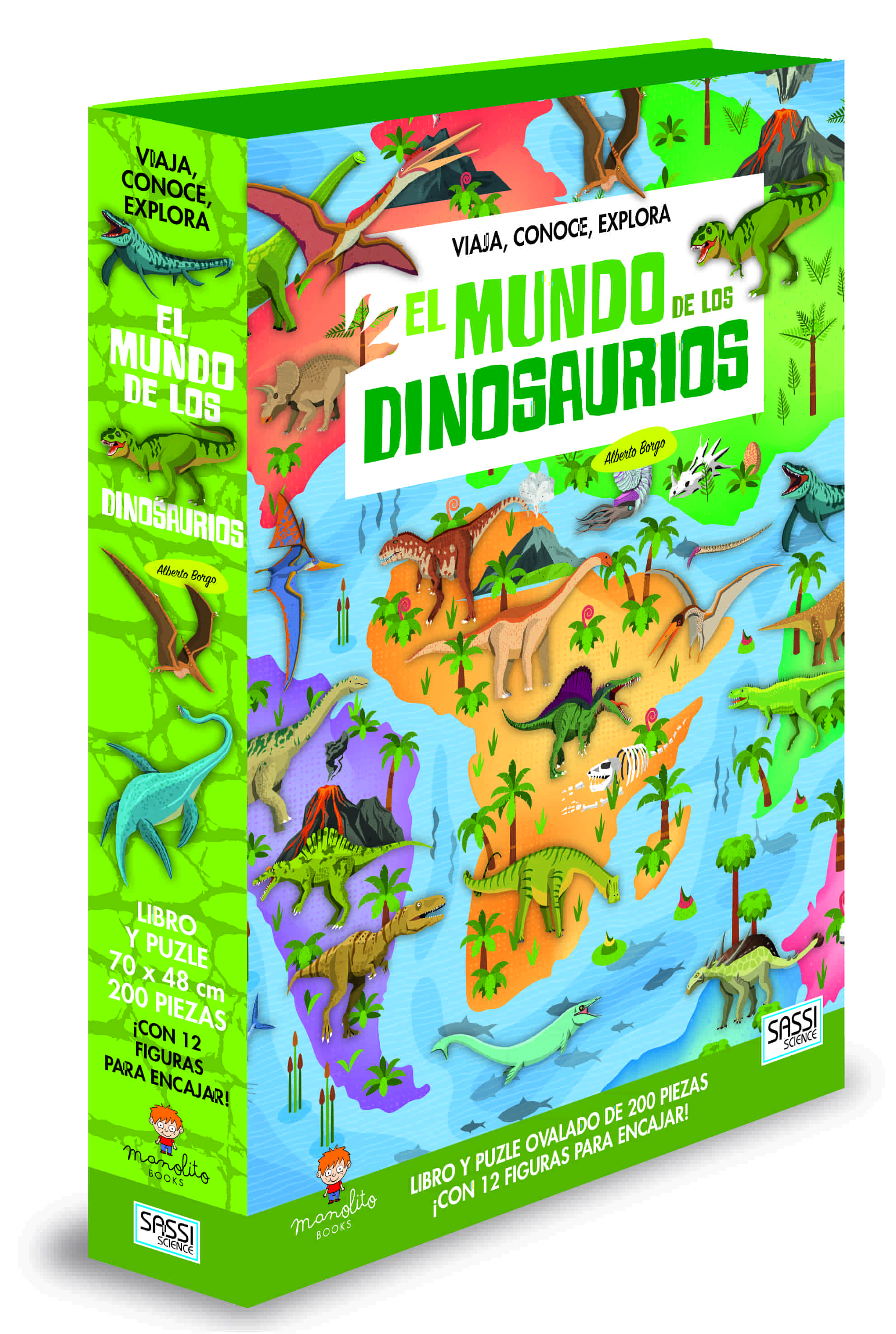 El mundo de los dinosaurios. Libro puzzle