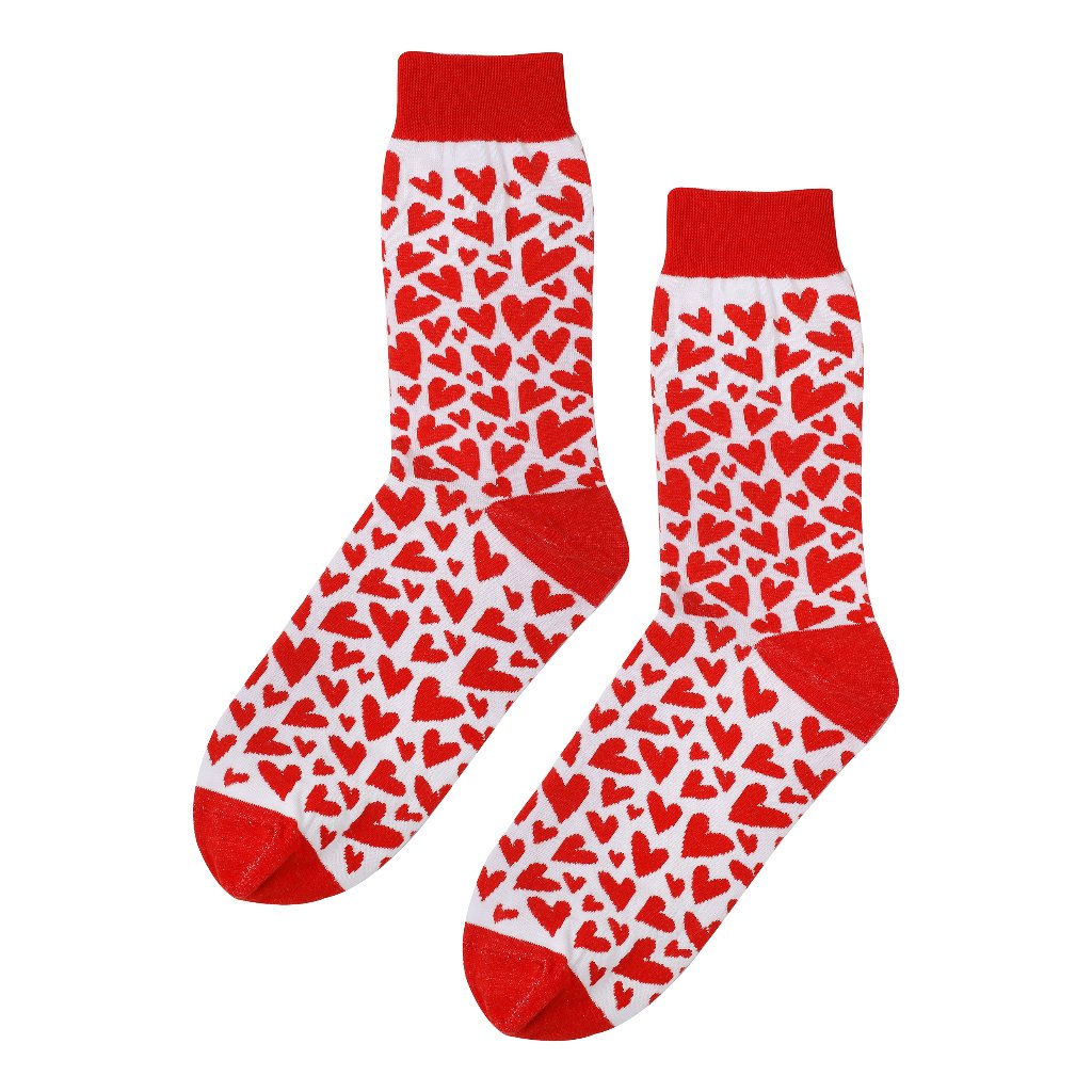 Calcetines de corazones en caja regalo