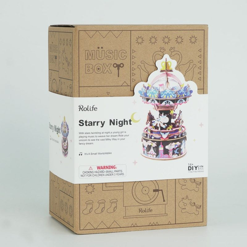 Starry Night Merry Go Round Music Box  (DIY)