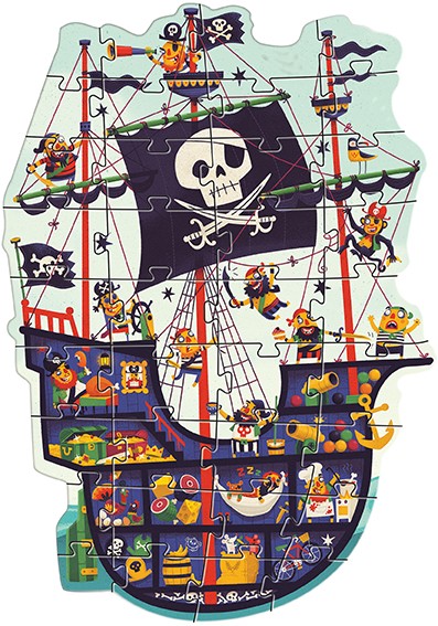 Puzzle Barco Pirata 39 pzas